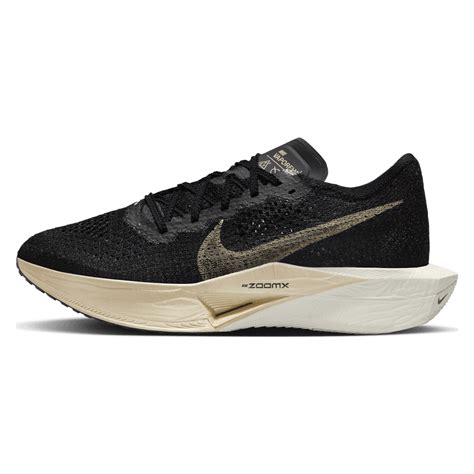 ZoomX Vaporfly 3 Black/Metallic Gold Grain Sneakers 